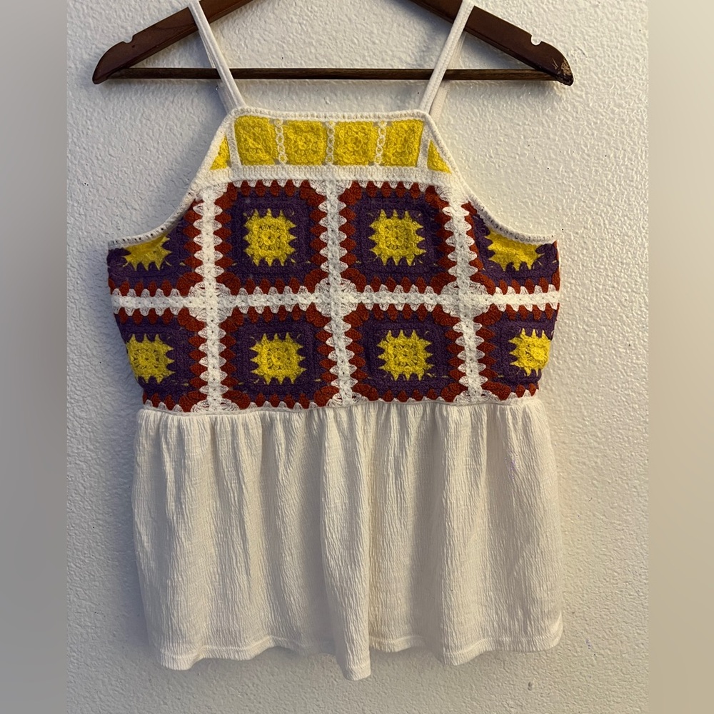 Maurices Multicolor Crochet Camisole Size Large